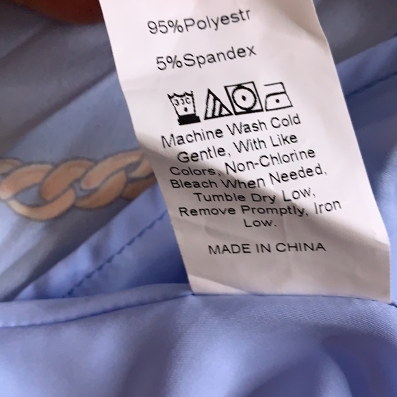 Dalia MacPhee pleated floral long sleeve midi dress powder blue print medium new - Picture 8 of 10